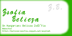 zsofia belicza business card